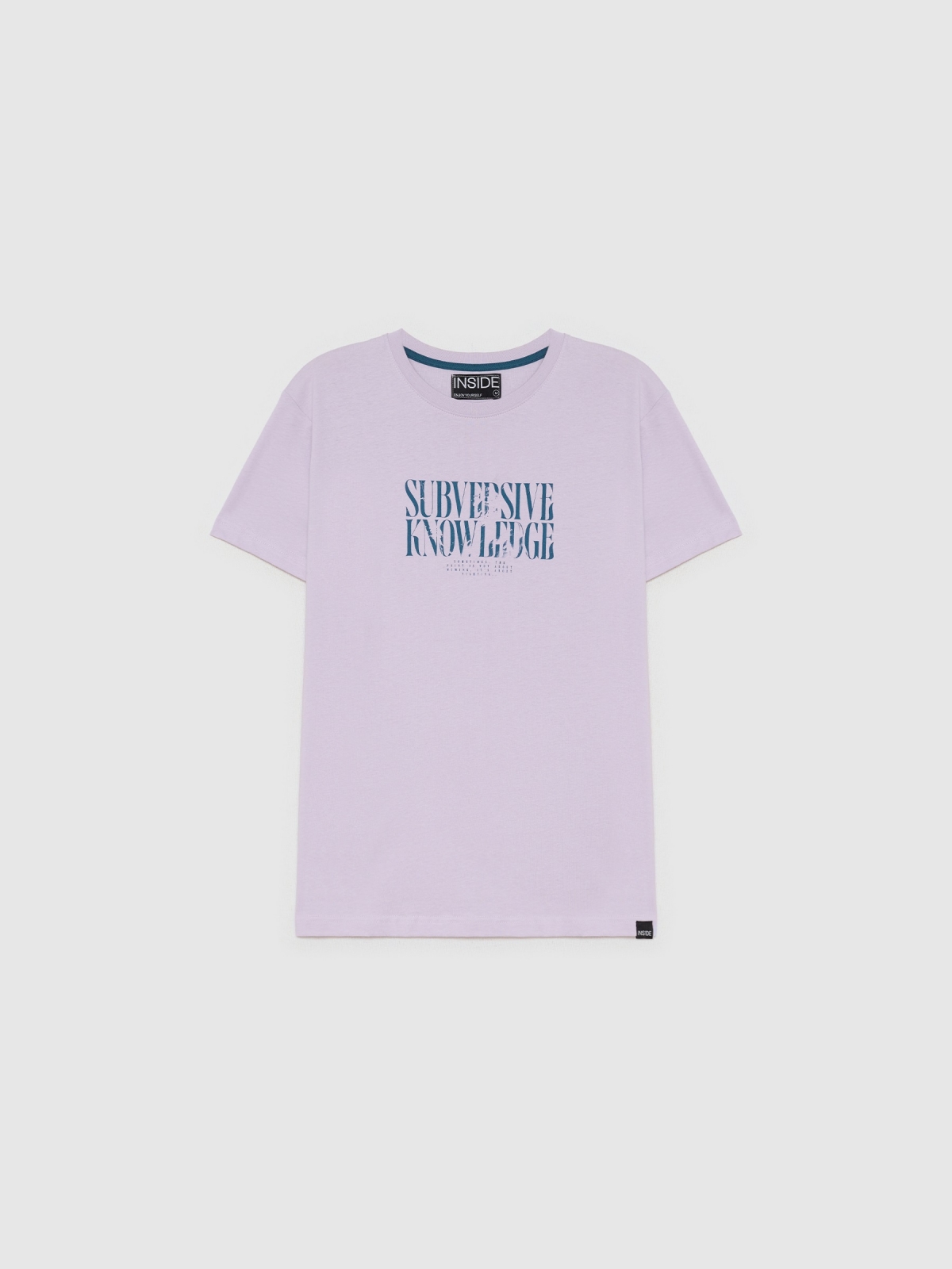  Minimalist text t-shirt purple