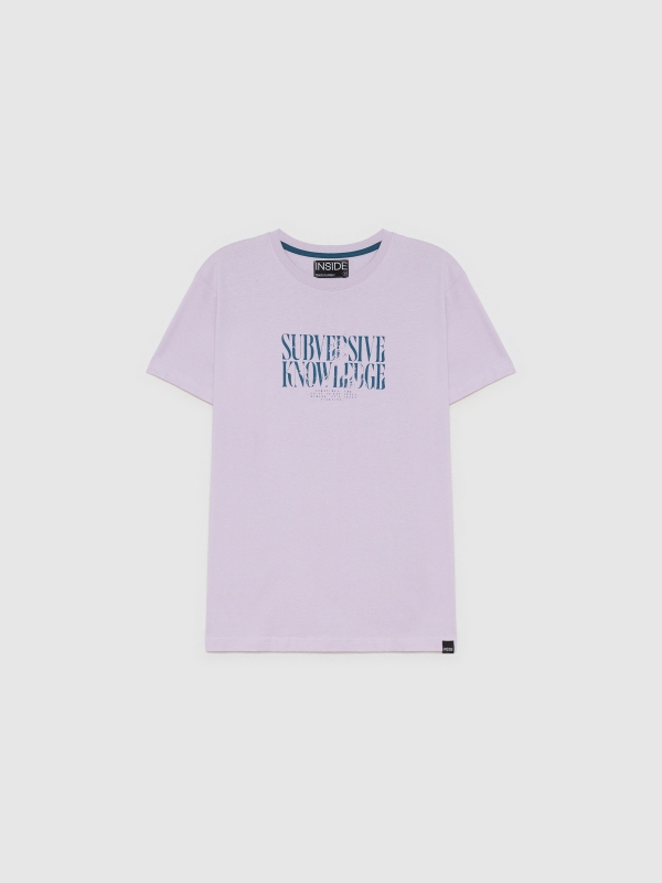  Minimalist text t-shirt purple