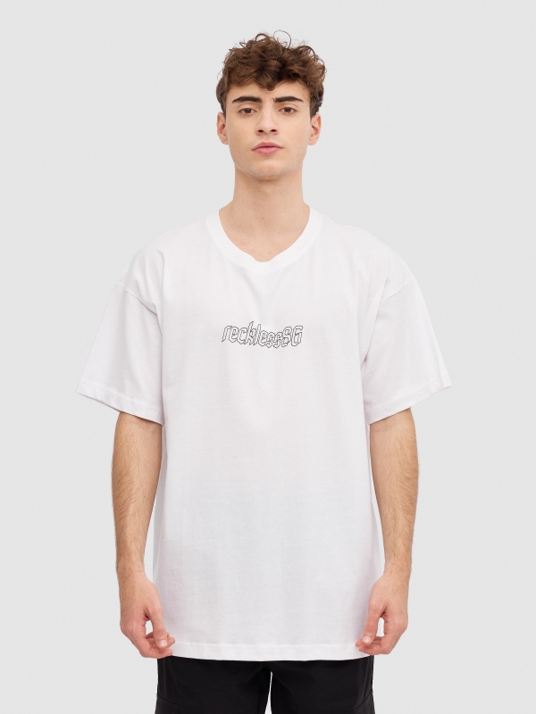 RecklessSG t-shirt white middle front view
