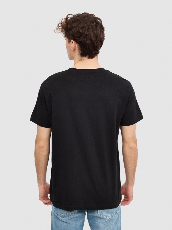 T-shirt Dimensões preto vista meia traseira