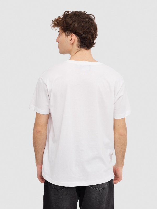 T-shirt Game Center branco vista meia traseira