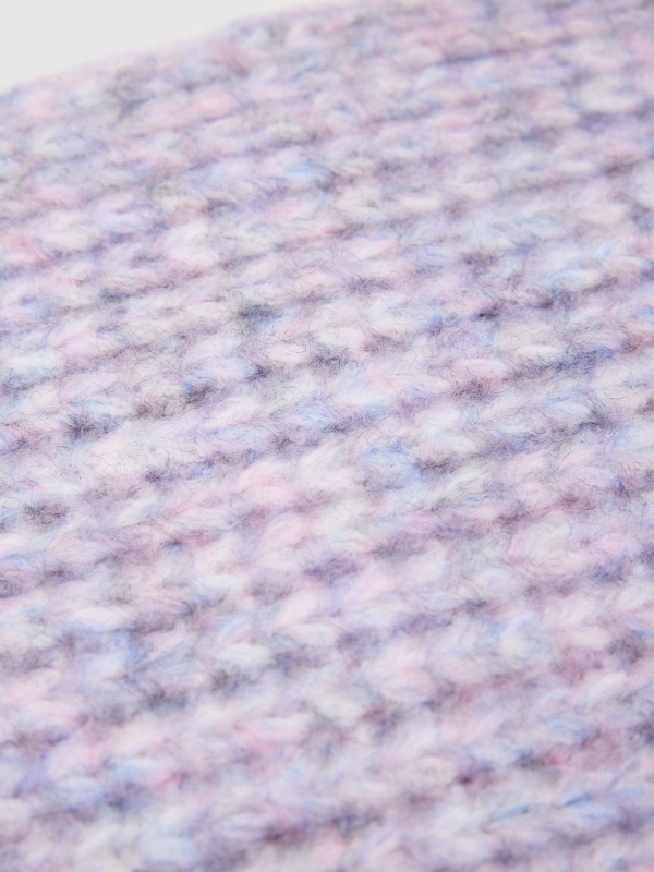 Cachecol oversized de gradiente púrpura vista detalhe