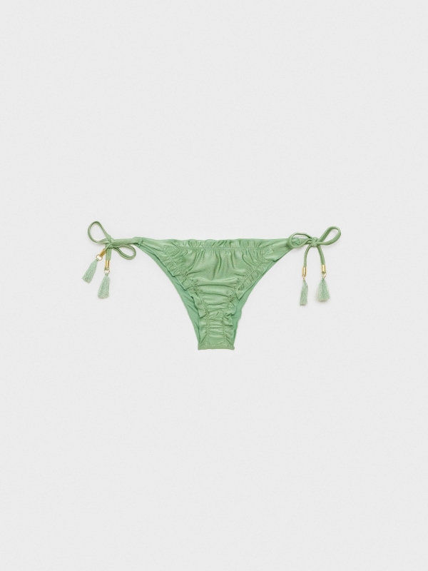  Metallic effect bikini briefs sea green