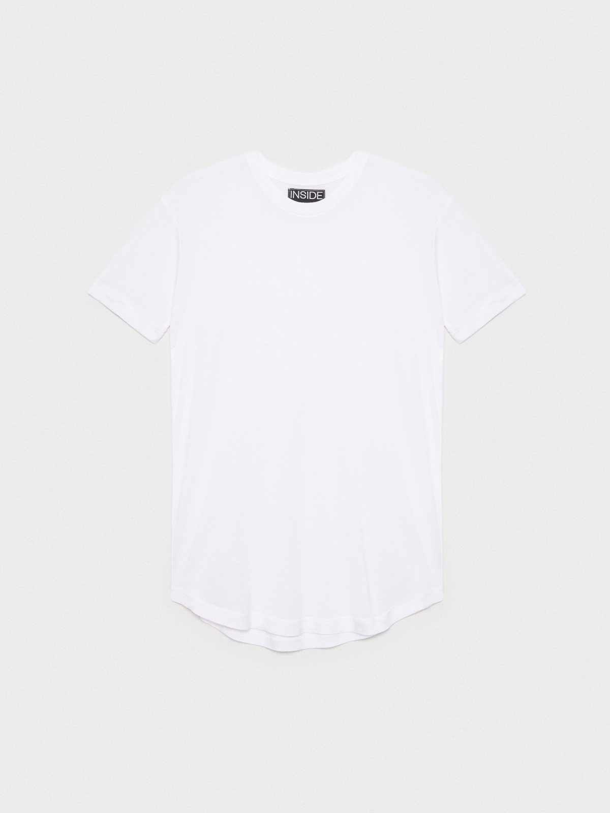  Camiseta larga básica blanco