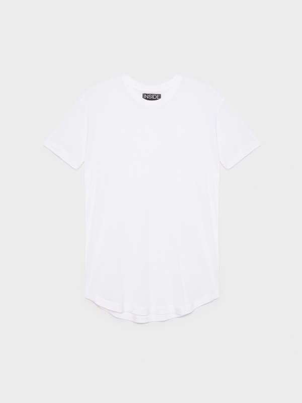  Camiseta larga básica blanco