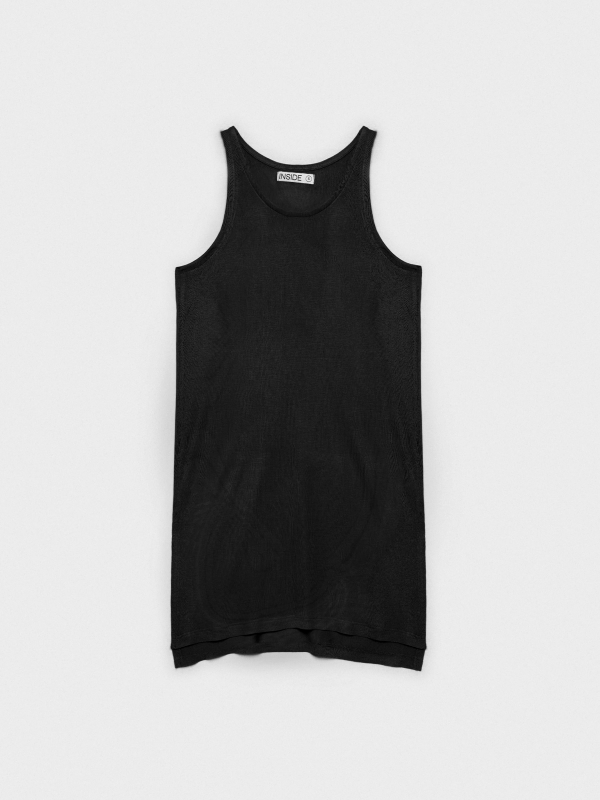  Long t-shirt with side slits black