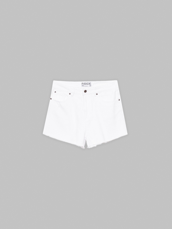  Five-pocket twill shorts white