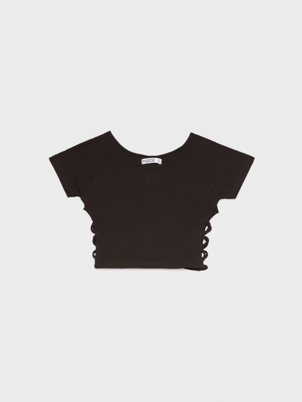  Crop top com cut out preto