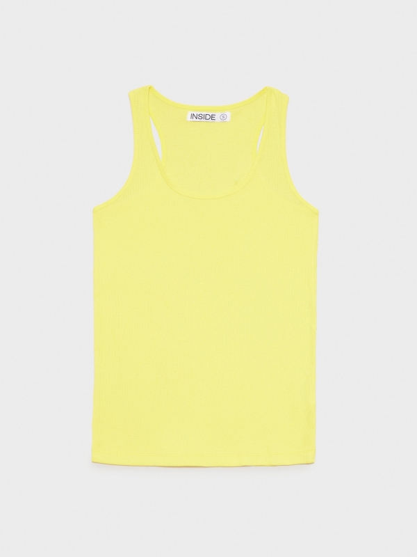  Camiseta básica espalda nadadora amarillo