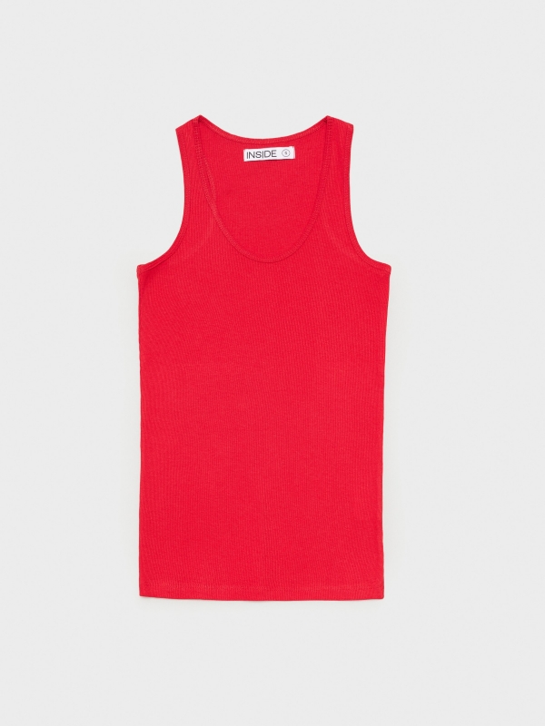  Camiseta básica espalda nadadora rojo