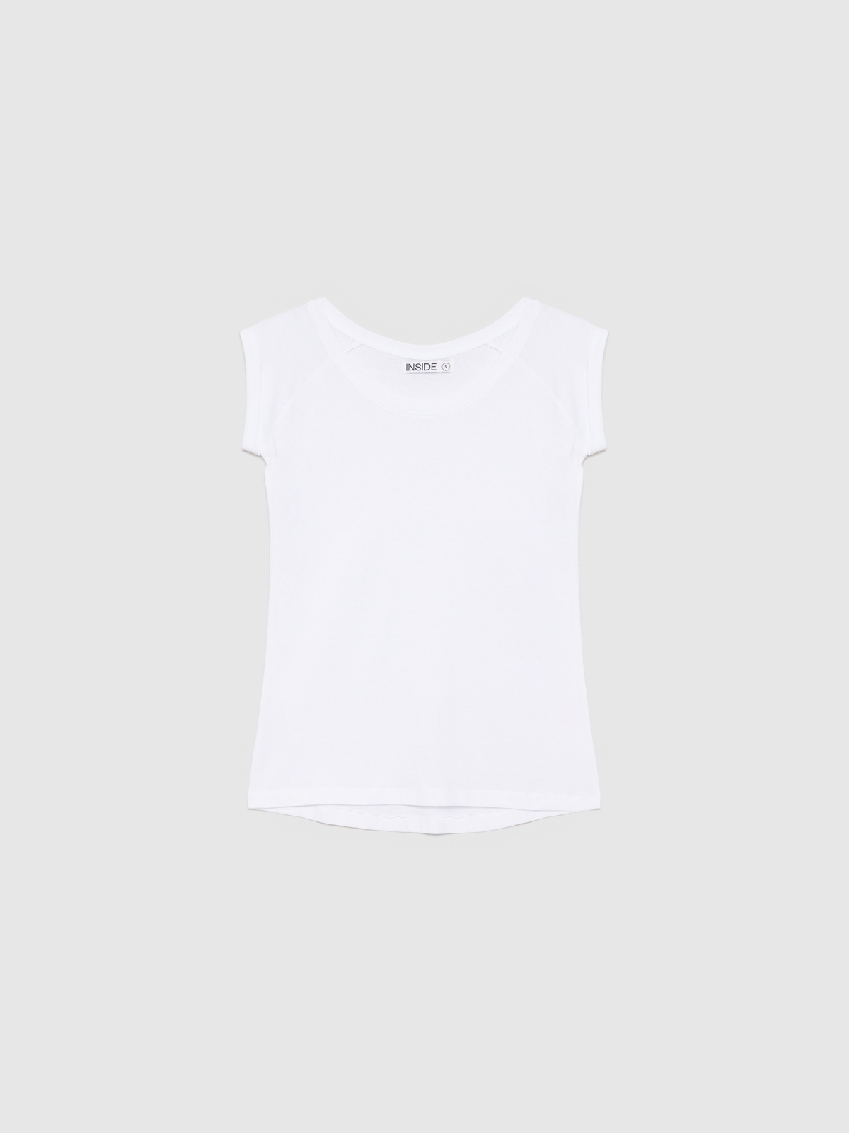  Camiseta básica manga corta blanco