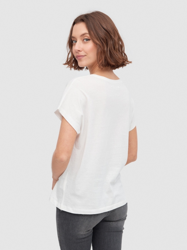 Garden Gallery t-shirt off white middle back view
