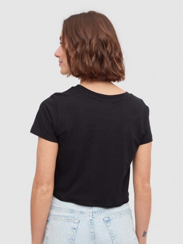 Camiseta Efecto Mariposa negro vista media trasera
