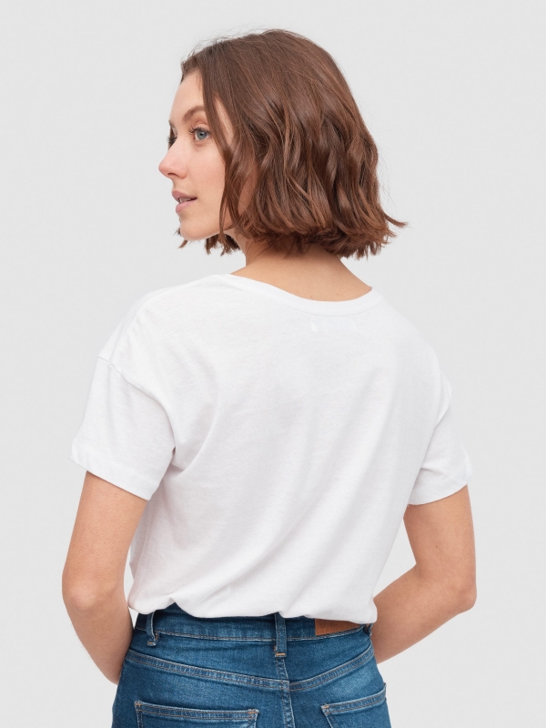 T-shirt Don´t Forget branco vista meia traseira