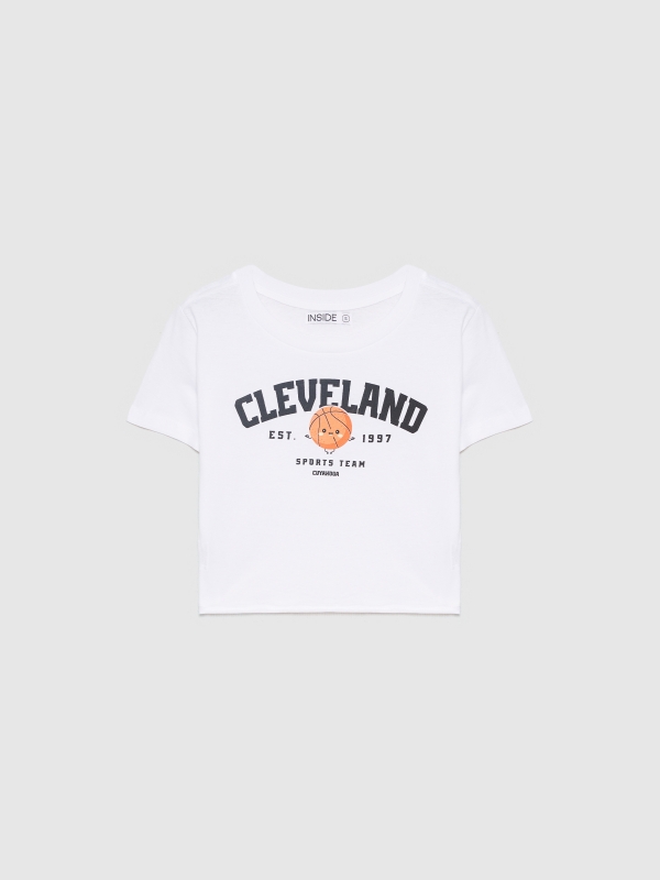  T-shirt Cleveland branco