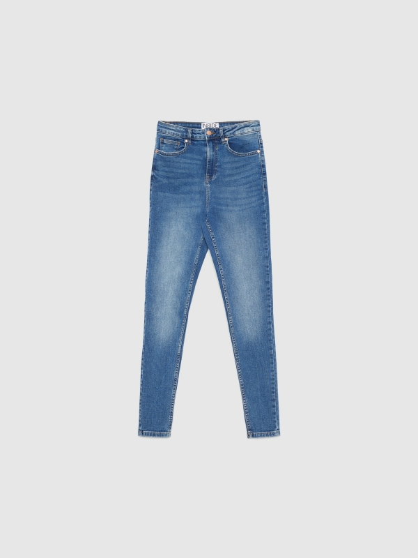  Jeans skinny cintura alta azul