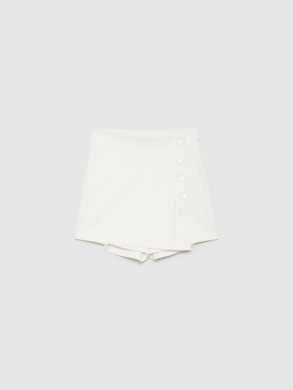  Falda pantalón botones blanco