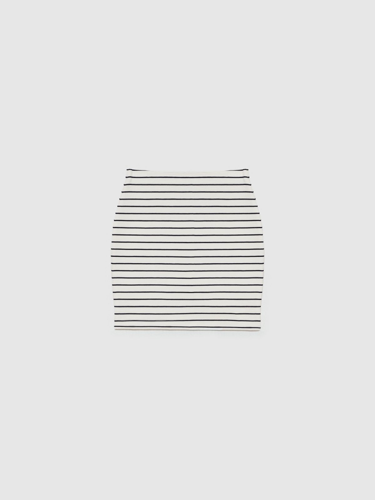  Striped fitted skirt off white