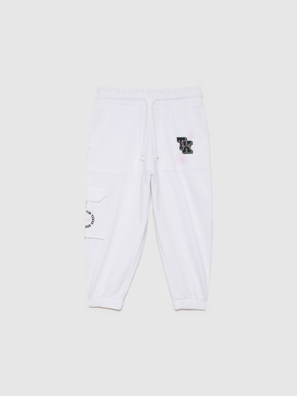  Jogger shorts with pockets white