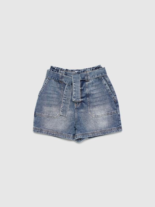  Denim shorts with bow blue