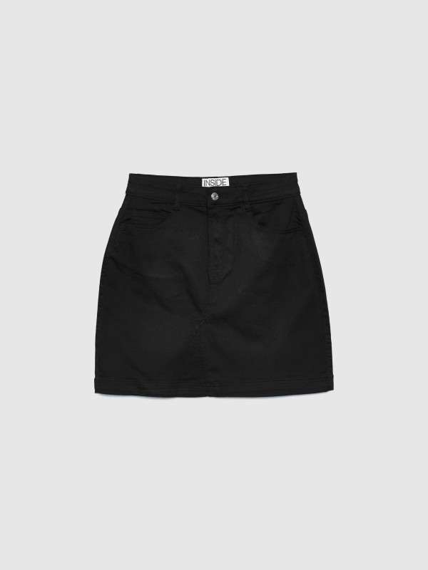  Basic twill skirt black