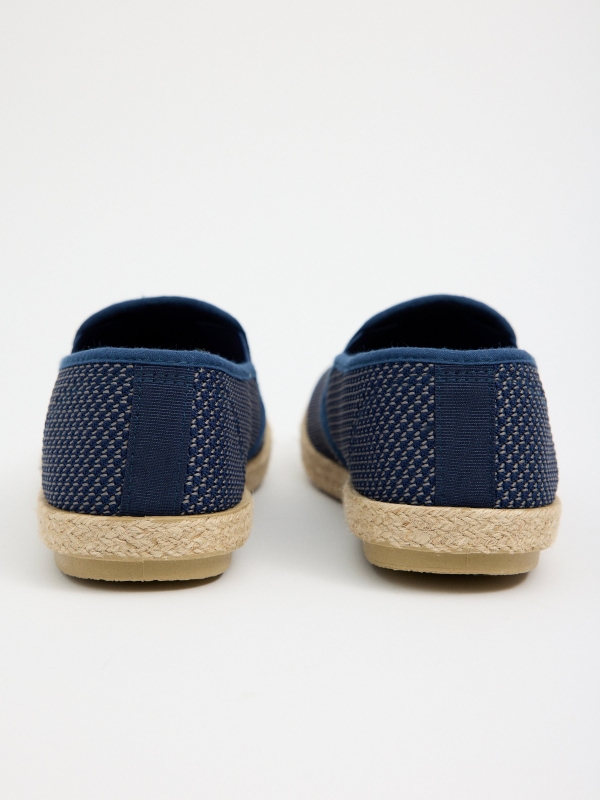 Combined jute espadrille navy with a model