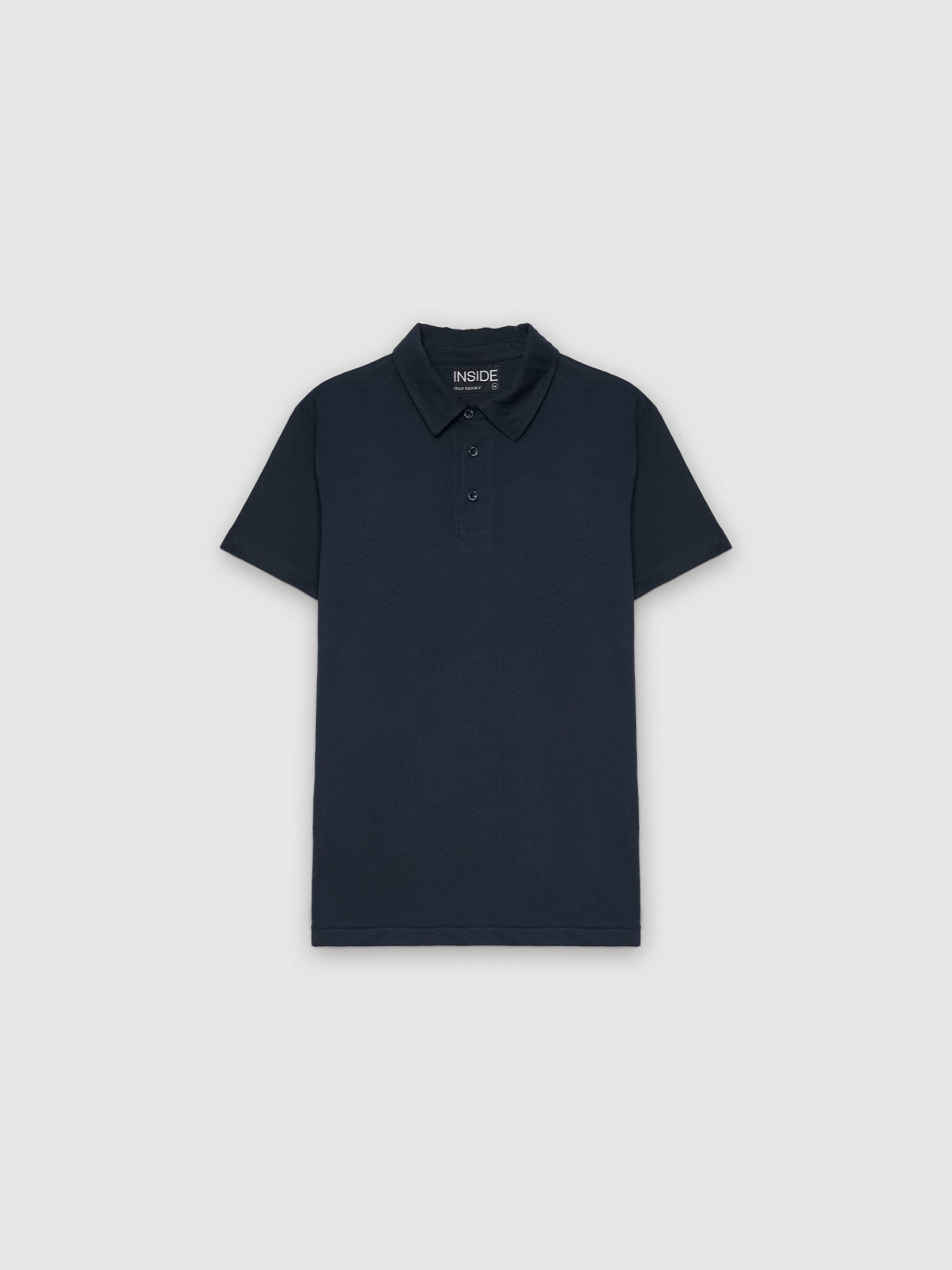  Basic short-sleeved polo shirt navy