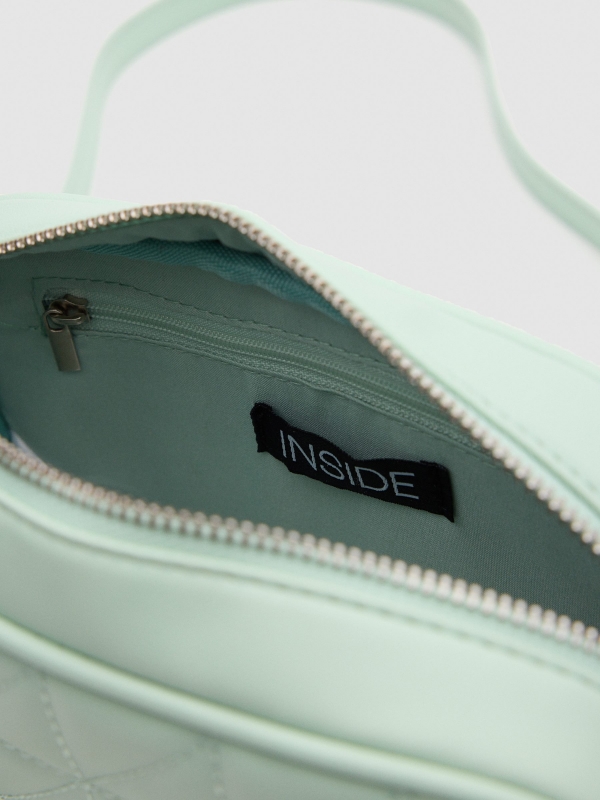 Padded shoulder bag light green detail view