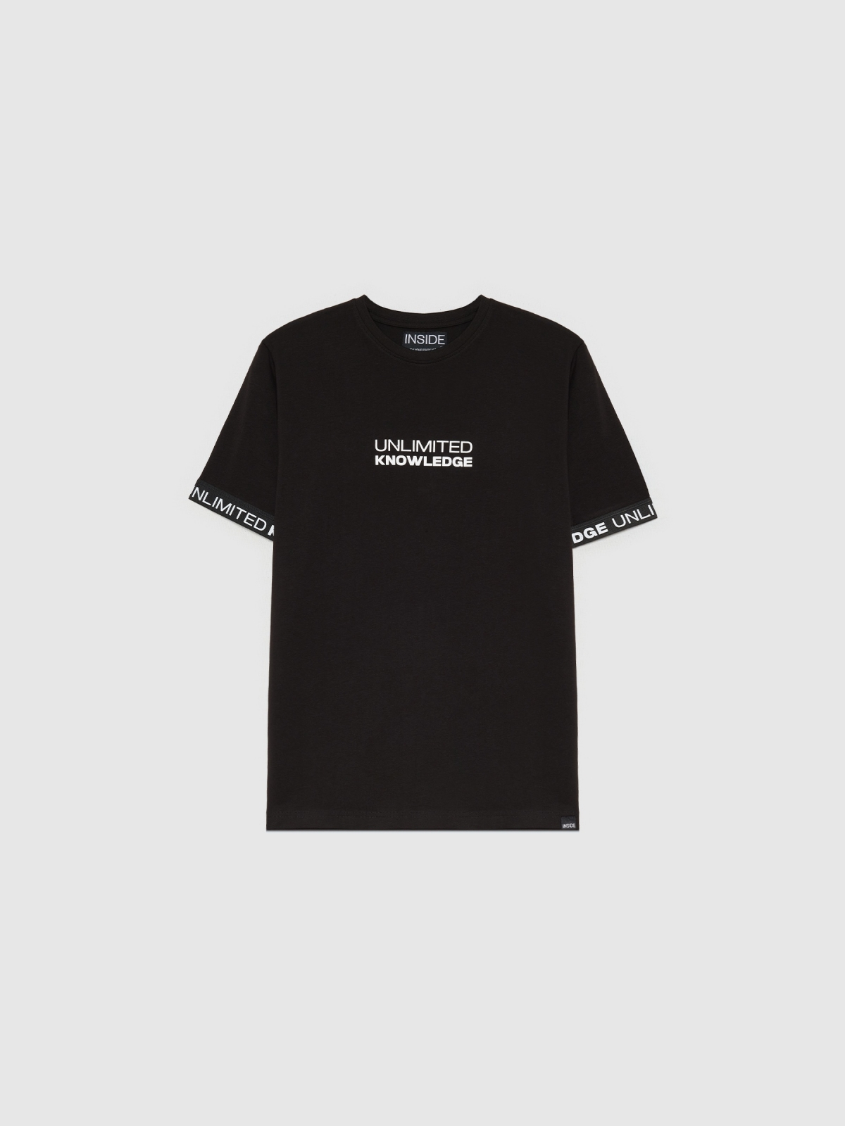  T-shirt desportiva com mangas em contraste preto