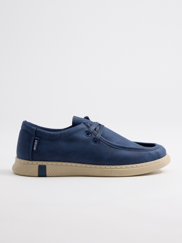 Navy blue wallabee shoe navy