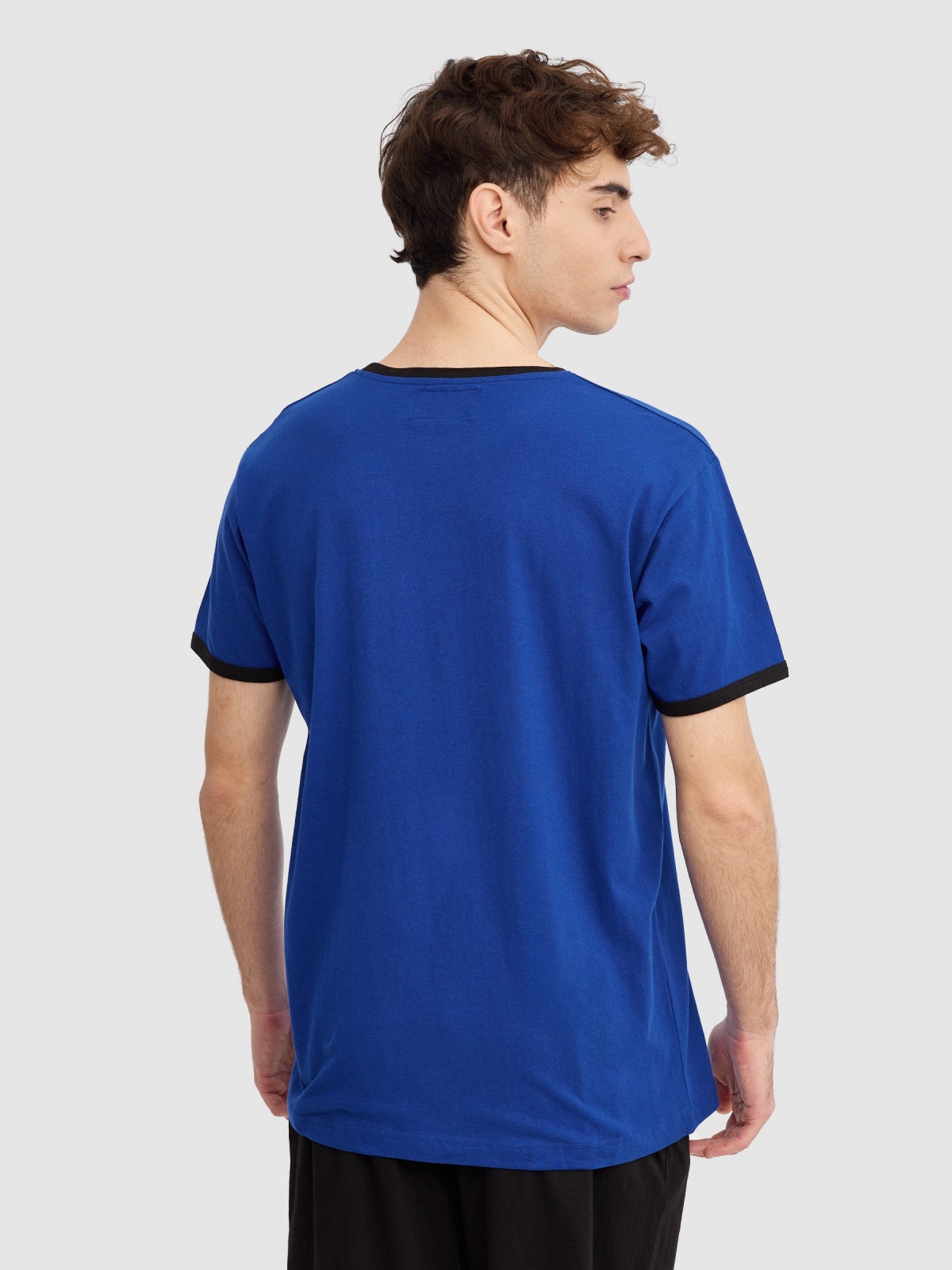 Short sleeve pyjamas blue back view