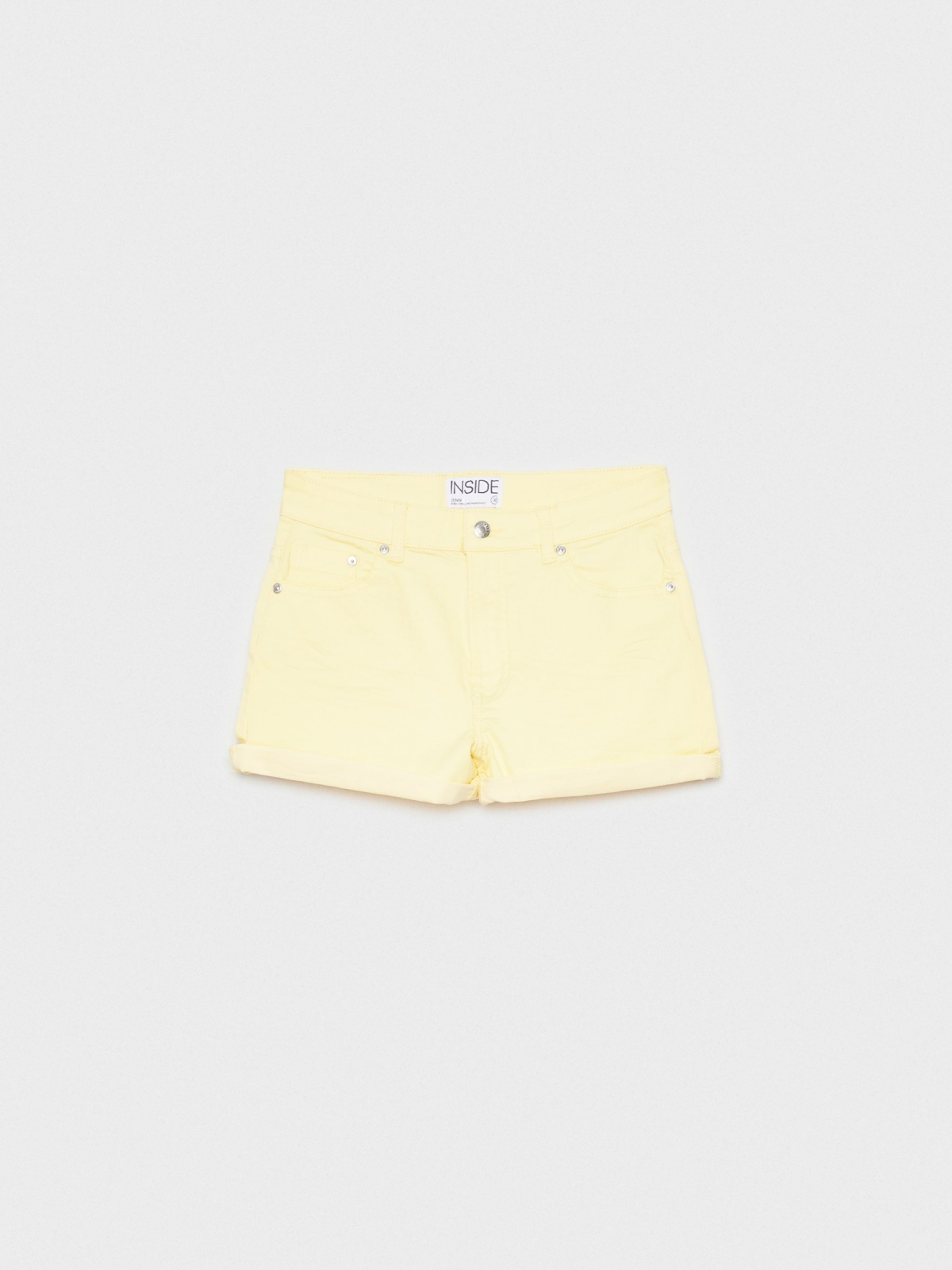  Colorful twill shorts yellow