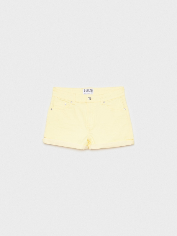  Colorful twill shorts yellow