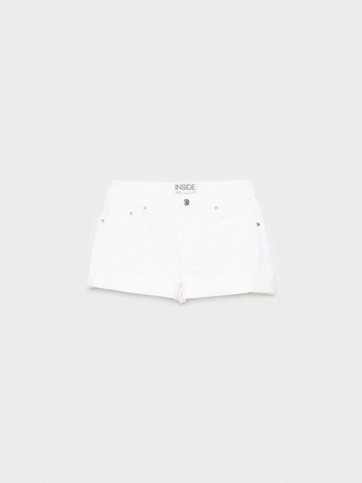  Colorful twill shorts white