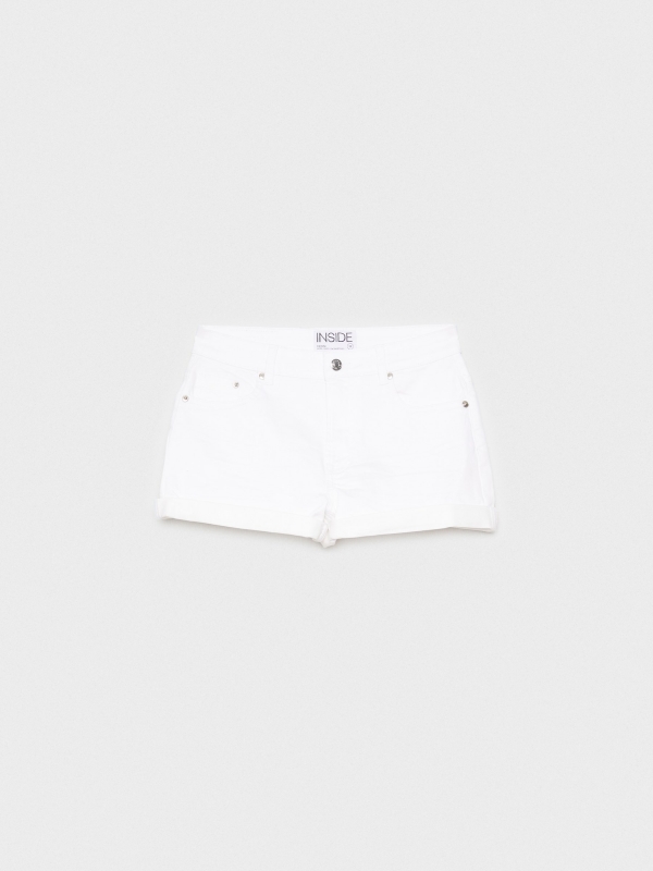  Colorful twill shorts white