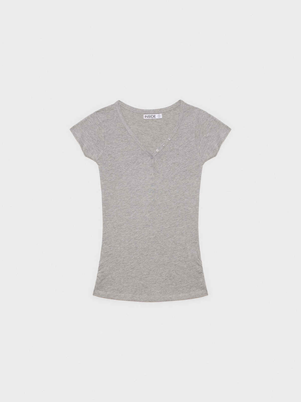  Basic V-neck T-shirt grey