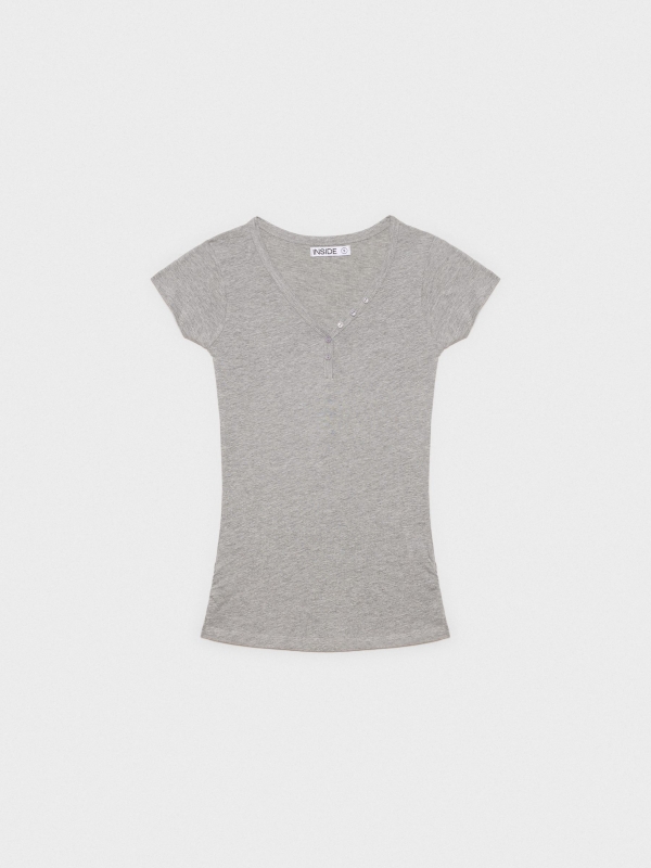  Basic V-neck T-shirt grey