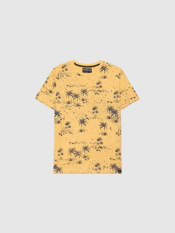 Camiseta palmeras amarillo