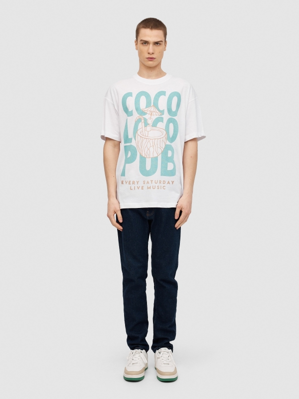 Coco Loco T-shirt white front view