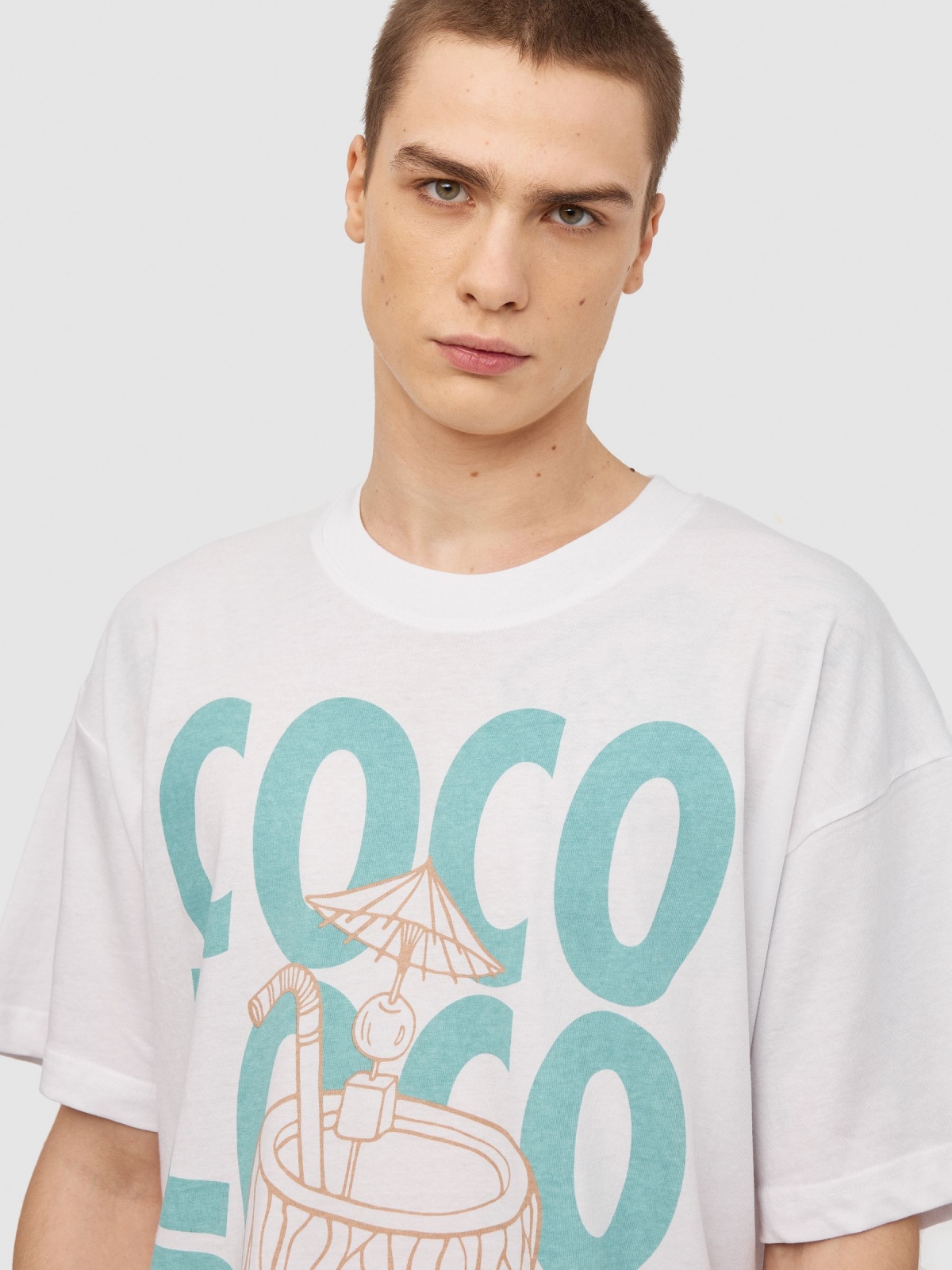 Coco Loco T-shirt white detail view
