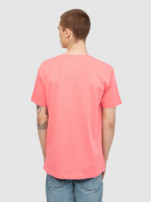 T-shirt Deep Sea rosa vista meia traseira