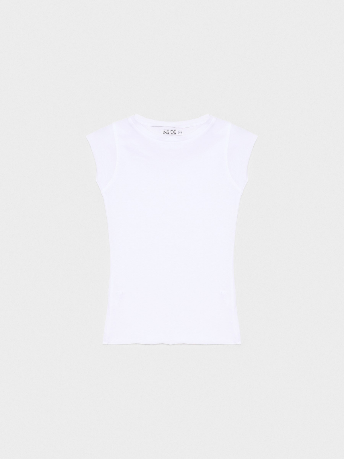  Camiseta básica de manga corta blanco