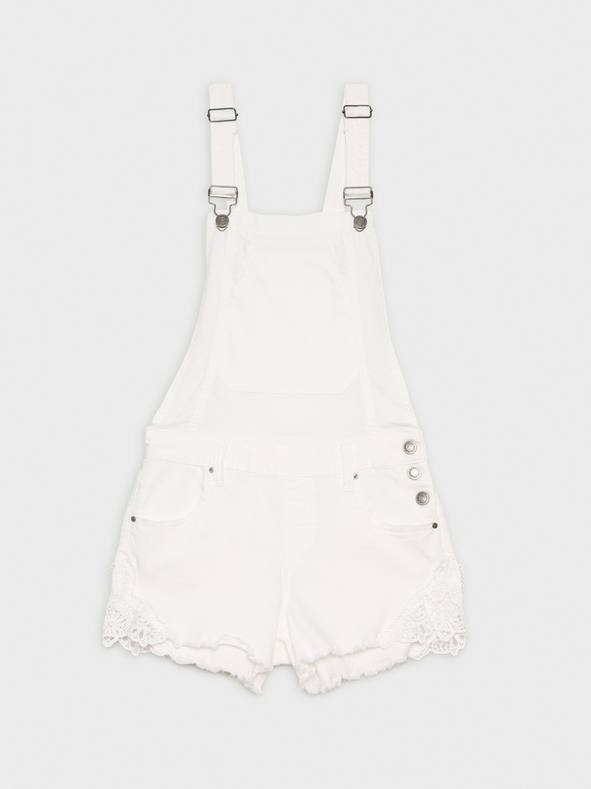  Dungarees combined crochet white