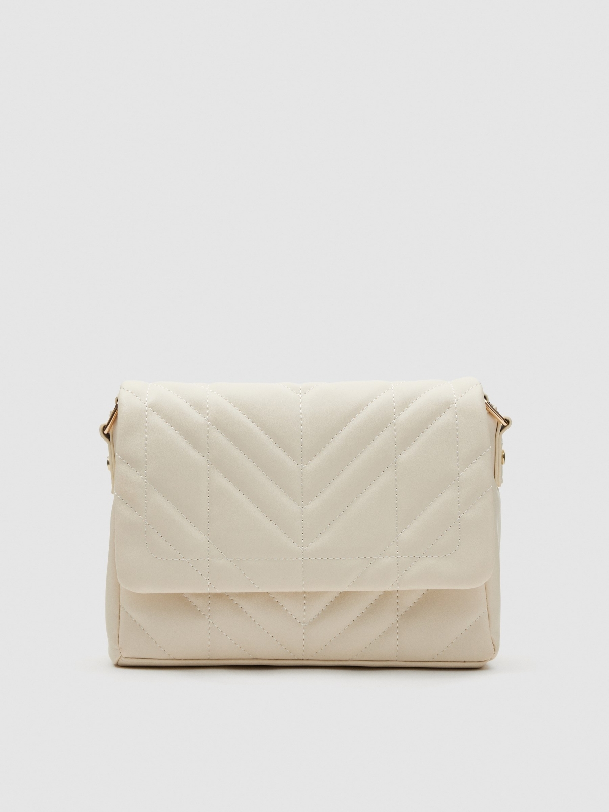 Shoulder bag with coin purse ivory