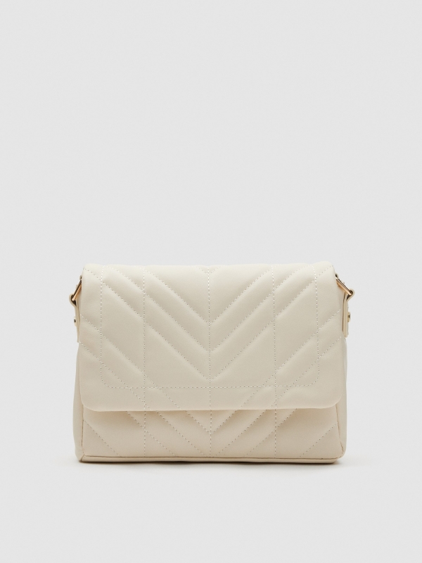 Shoulder bag with coin purse ivory