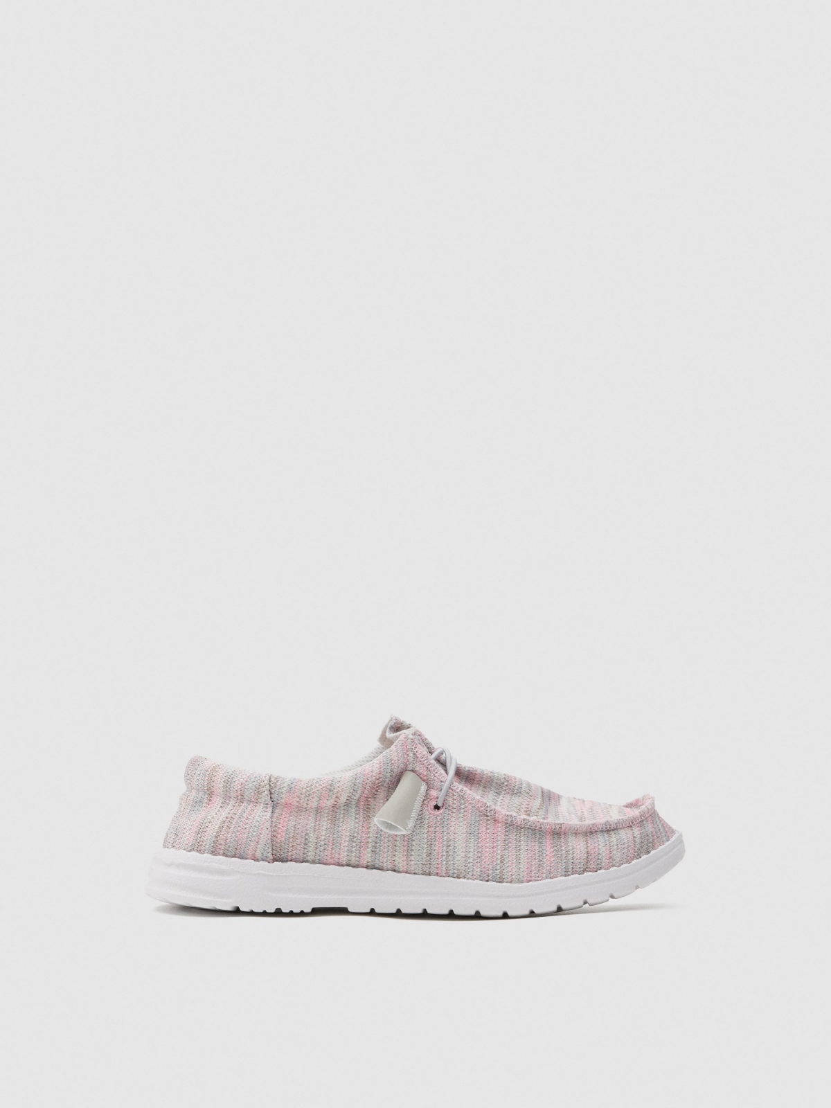 Marbled nautical sneakers coral