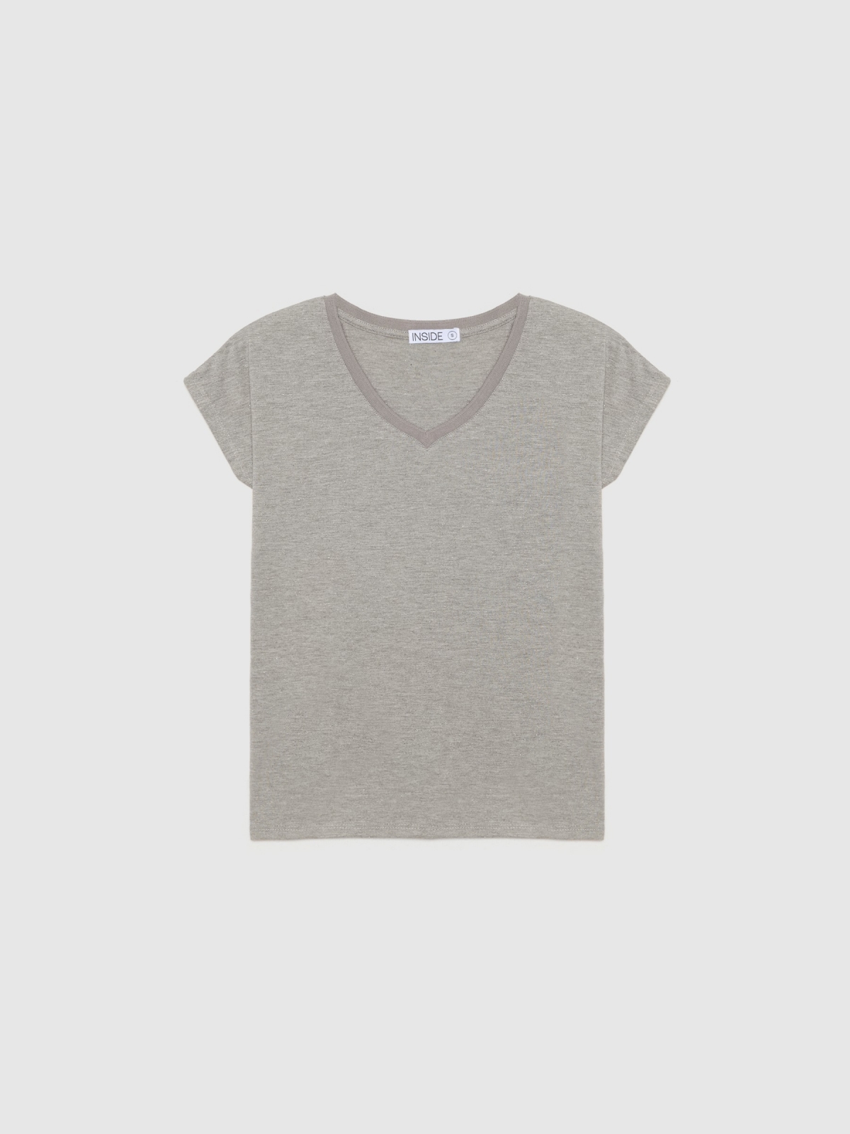  Sleeveless V-neck T-shirt grey