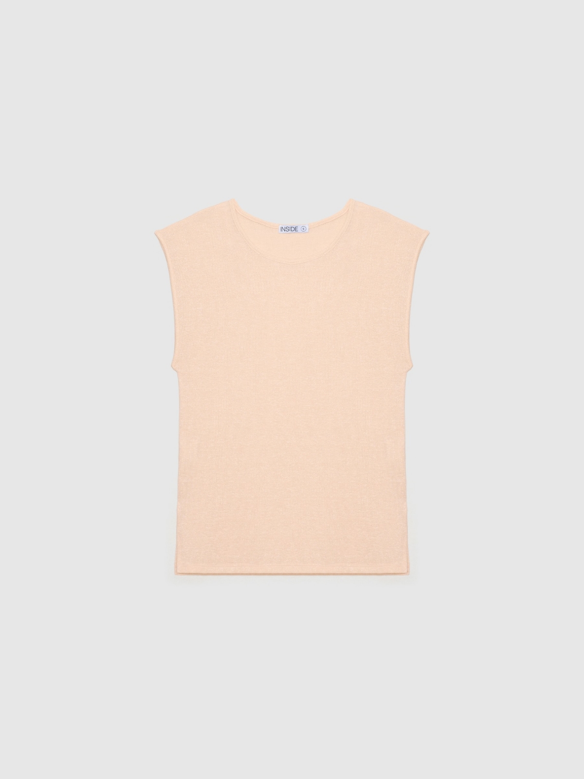  Fluid lurex t-shirt nude pink
