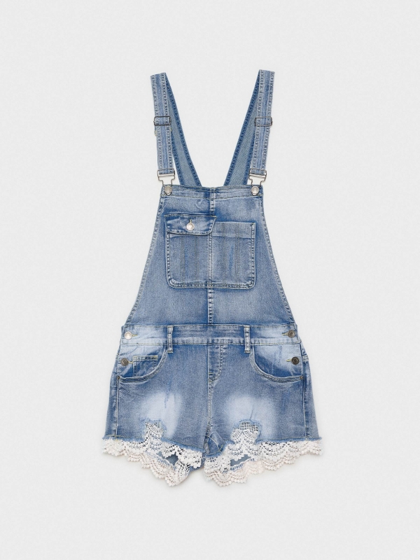  Denim dungarees with lace blue