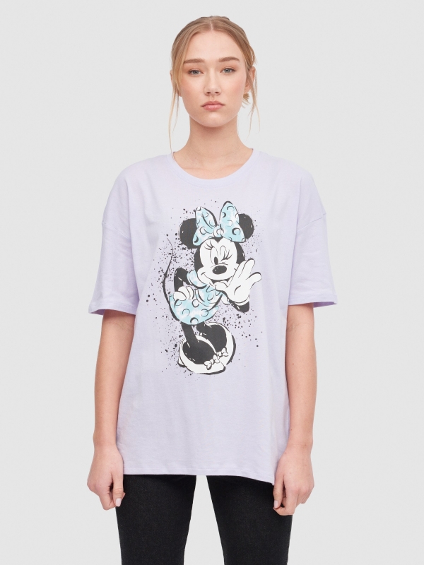 Minnie Mouse oversize t-shirt lilac middle front view